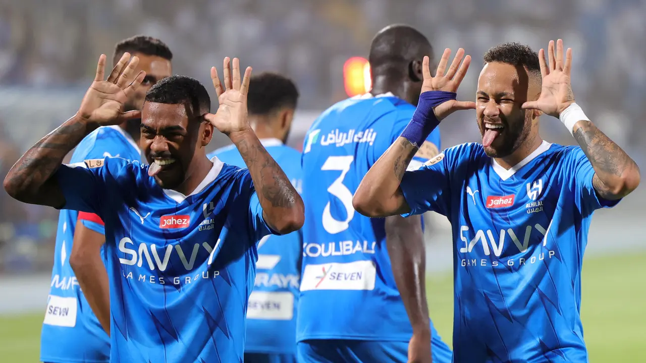 Foto: Momen Debut Neymar di Al Hilal, Buat Satu Assist untuk Kemenangan Besar The Blue Waves