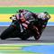 Pembalap Aprilia Racing asal Italia, Marco Bezzecchi, selama sesi latihan MotoGP Grand Prix Brasil di sirkuit internasional Ayrton Senna di Goiania, negara bagian Goias, Brasil, pada 20 Maret 2026.(EVARISTO SA / AFP)