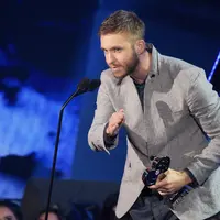 Tak hanya itu saja, sikap Calvin Harris yang selalu menunjukan jika dirinya lebih berpihak pada tim Kimye (Kim dan Kanye). Secara tak langsung, Dj asal Skotlandia ini memilih pihak Kim Kardashian. (AFP/Bintang.com)