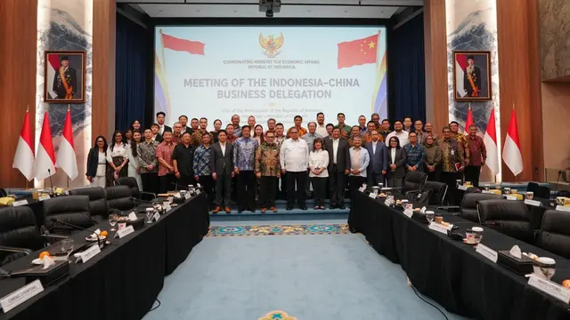 Menteri Koordinator Bidang Perekonomian Airlangga Hartarto dalam acara Kunjungan Kehormatan Delegasi Bisnis RRT serta Dubes RI Untuk RRT. (Dok Kemenko Perekonomian)