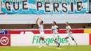 Pemain Persik Kediri Al Hamra Hehanusa melakukan selebrasi setelah mencetak gol ke gawang Persib Bandung pada laga BRI Liga 1 2022/2023 di Stadion Pakansari, Bogor, Jawa Barat, Rabu (8/3/2023). Persik Kediri mengalahkan Persib Bandung dengan skor 2-0. (Bola.com/M. Iqbal Ichsan)