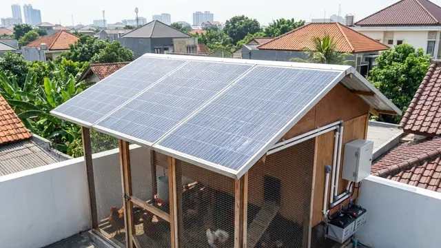 Kandang Ayam di Rooftop Rumah