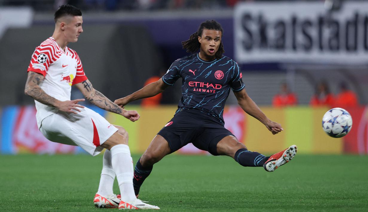 Leipzig sempat menyamakan kedudukan berkat gol Lois Openda. (Ronny HARTMANN / AFP)