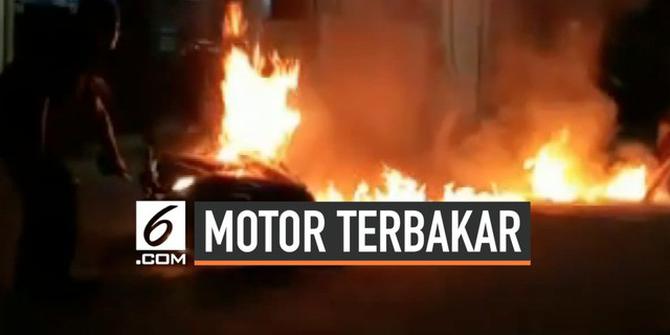 VIDEO: Ngeri, Detik-Detik Motor Terbakar di SPBU Tasikmalaya