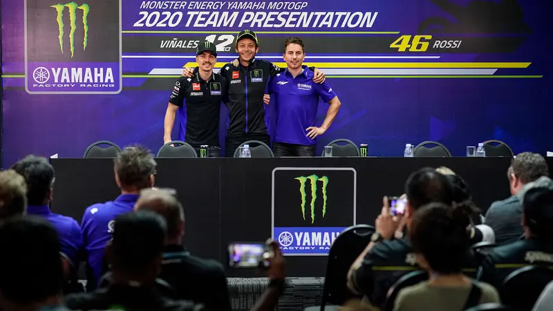 Maverick Vinales, Valentino Rossi, dan Jorge Lorenzo