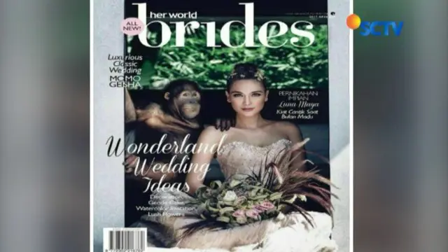 Tanggapan Majalah Her World Brides Soal Foto Luna Maya dengan Orangutan