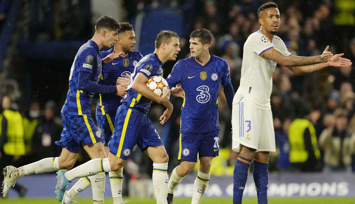 Sementara itu, Chelsea sempat memperkecil ketinggalan berkat gol yang dicetak oleh Kai Havertz. (AP/Kirsty Wigglesworth)