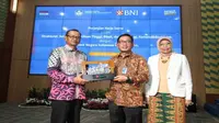 Penandatanganan Nota Kesepahaman (MoU), BNI dan Ditjen Dikti Ristek terkait dengan Kick Off Dikti Ristek Financial Ecosystem, Rabu (3/8/2022) (Foto: BNI)