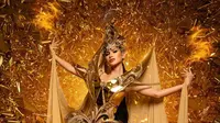 Ritassya Wellgreat tampil memukau dengan gaun yang trinspirasi dari Dewi Matahari di Miss Grand International 2023 [ist]