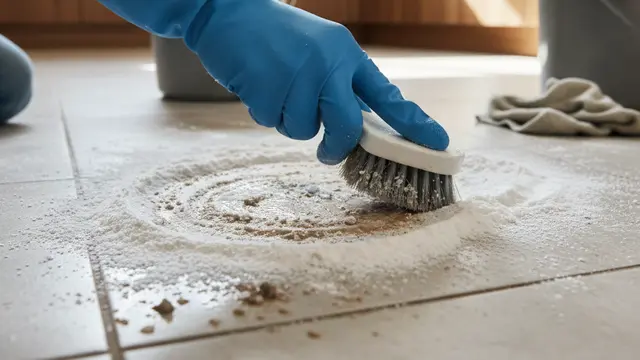 Cara Ampuh Membersihkan Minyak di Lantai Dapur (Foto: Gemini AI)