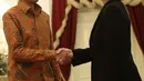 Presiden Joko Widodo (Jokowi) menerima Wakil Presiden Uni Eropa Federica Mogherini beserta delegasi di Istana Negara, Jakarta, Jumat (8/5/2016). Indonesia mengupayakan diberikannya kerja sama pasar bebas dengan Uni Eropa. (Liputan6.com/Faizal Fanani)