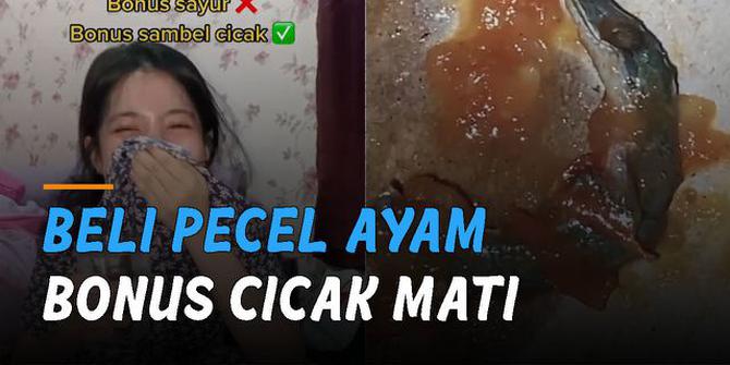 VIDEO: Ngeri, Perempuan Beli Pecel Ayam Di Dalamnya Ada Cicak Mati