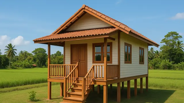 Model Rumah 6x9 di Kampung Tampak Mewah Tapi Murah/Ilustrasi oleh AI