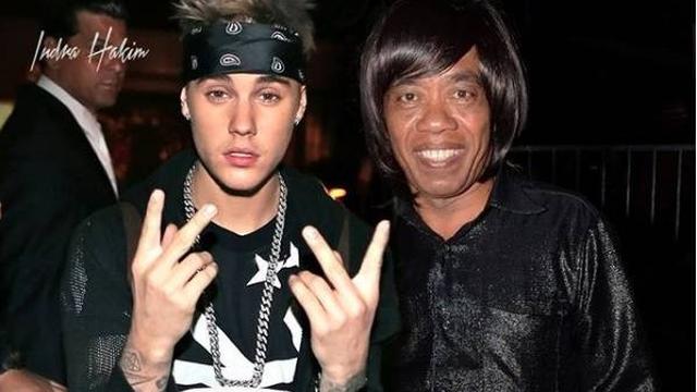 6 Editan Foto Justin Bieber Bareng Seleb Indonesia, Bikin Ngakak