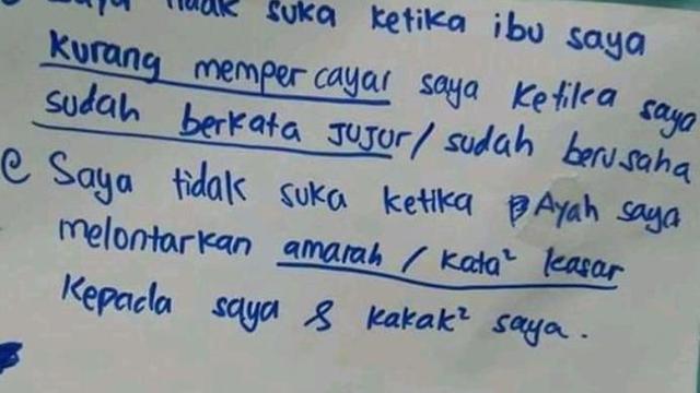 7 Surat Curhatan Anak ke Orangtua Ini Bikin Sedih