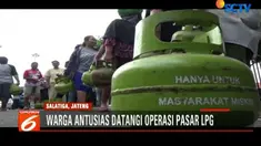 Operasi pasar digelar di empat titik kecamatan, menyusul terjadinya kelangkaan elpiji 3 kilogram sejak dua pekan lalu di Salatiga.
