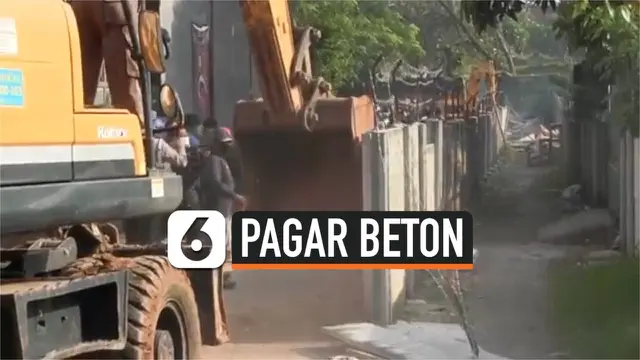 VIDEO: Pemkot Tangerang Bongkar Pagar Beton yang Halangi Akses Warga