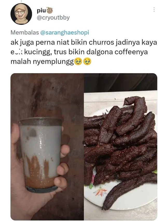 6 Potret Churros Gosong Ini Auto Gagal Dijadikan Sajian Lebaran
