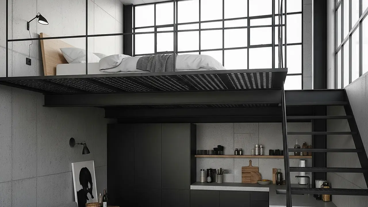 Desain Rumah Mezzanine Minimalis dengan Konsep Industrial Kekinian