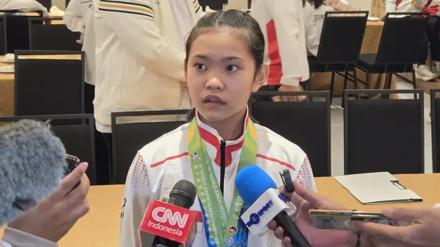 Atlet wushu junior Indonesia Clara Abigail