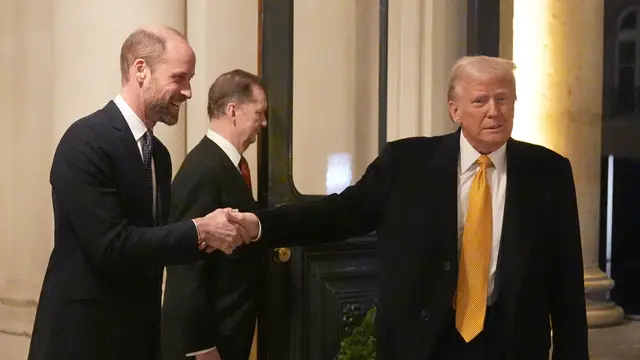 Momen Akrab Donald Trump dan Pangeran William Usai Pembukaan Katedral Notre Dame Paris