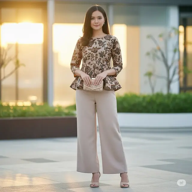 Model Batik Wanita Ruffle. Foto: Gemini