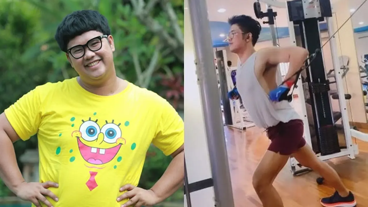6 Potret Ricky Cuaca saat Fitness di Gym, Rahasia Sukses Turun 38 Kg