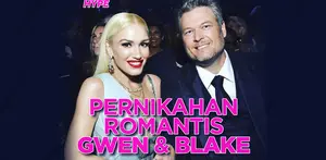 Dinikahi Blake Shelton, Gwen Stefani Tampil Cantik Pakai Gaun Pengantin Vera Wang