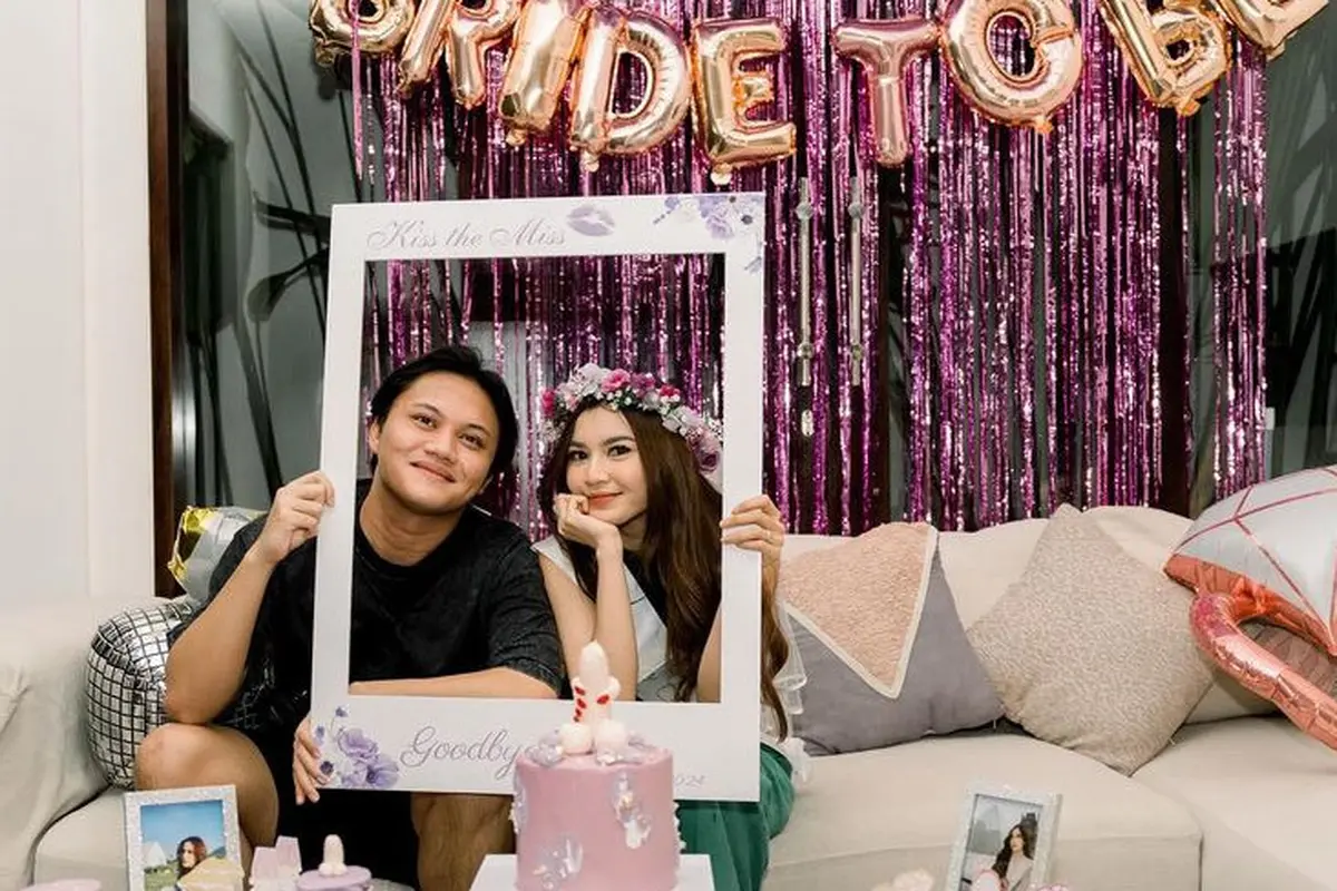 Tampilan Mahalini  saat Bridal Shower