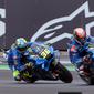 Suzuki Ecstar berterima kasih atas kelancaran balapan MotoGP Mandalika 2022 yang berlangsung di Sirkuit Mandalika, Minggu (20/3/2022). (AFP/Bay Ismoyo)