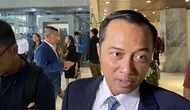 Mensesneg Prasetyo Hadi angkat bicara terkait demo mahasiswa pada Senin (17/2/225) di berbagai daerah yang memviralkan tagar Indonesia Gelap. (Liputan6.com/ Delvira Hutabarat)
