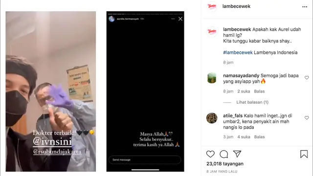 Atta Halilintar Dapat Ucapan Selamat dari Dokter Kandungan, Aurel Hermasyah Hamil Lagi?
