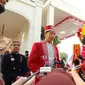 Presiden Jokowi memakai baju adat dolomani dari Buton, Sulawesi Tenggara saat Upacara HUT ke-77 RI di Istana Merdeka, Rabu 17 Agustus 2022. (Merdeka.com)