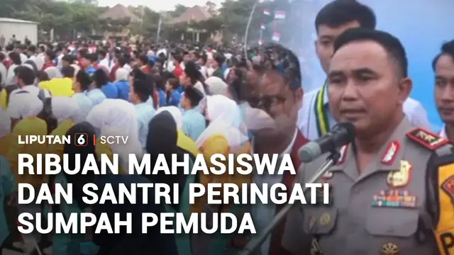 Hari Sumpah Pemuda, Pemuda dan Santri Deklarasi Jogo Omah di Mapolda Jatim