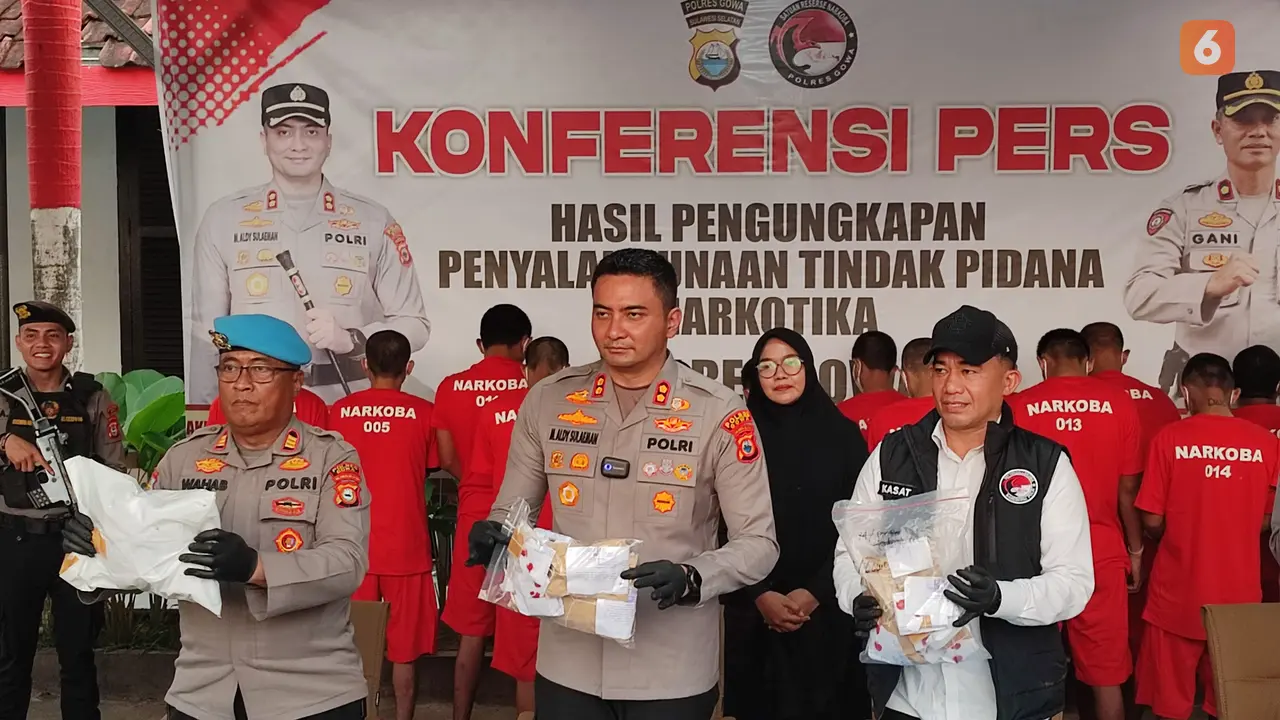Polres Gowa tangkap 83 tersangka penyalahgunaan narkoba (Liputan6.com/Fauzan)