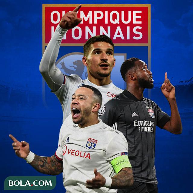 Olympique Lyon - Pemain yang bisa gagalkan Bayern Munchen di Liga Champions: Memphis Depay, Houssem Aouar, Moussa Dembele