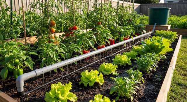 9. Sistem Irigasi Paralon Berlubang