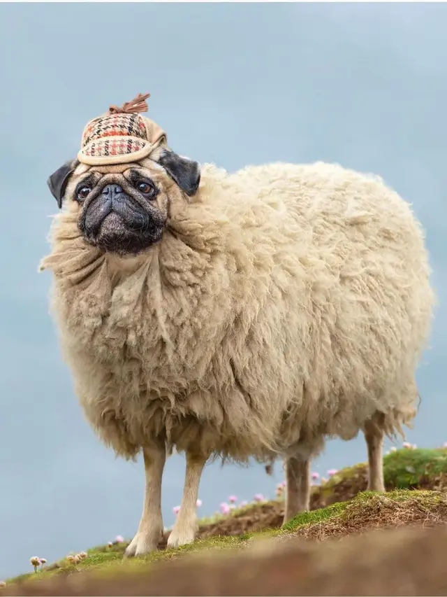 6 Editan Foto Hewan Berkepala Anjing Ini Absurd Banget, Bikin Ngakak
