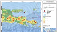 peta rawan gempa di jawa timur (Liputan6.com/istimewa)