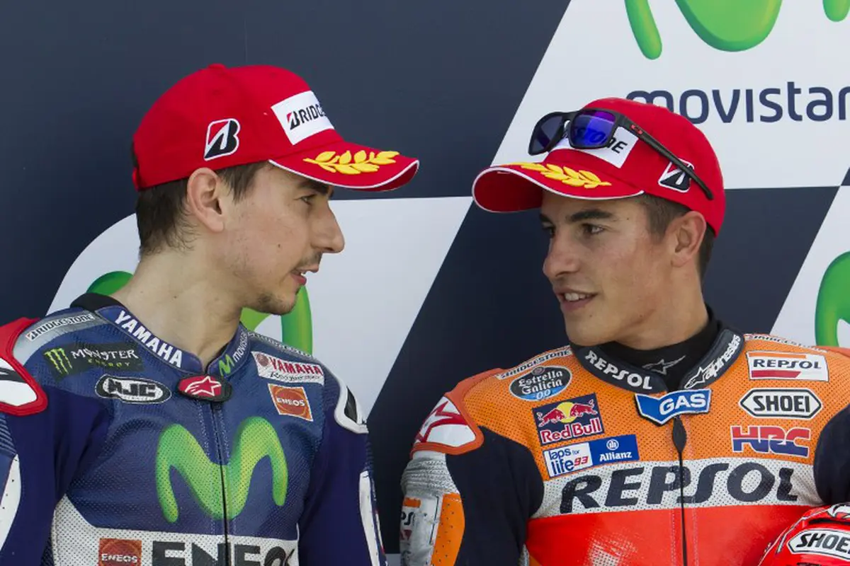 Jorge Lorenzo - Marc Mrquez (AFP Photo/ Jaime Reina)