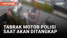 Edan! Motor Polisi Ditabrak Pelaku Penganiayaan yang Hendak Ditangkap