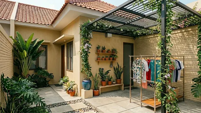 Kanopi Samping Rumah untuk Area Jemur, Gemini AI