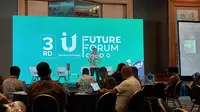 Asisten Deputi Bidang Pengembangan Industri Kemenko Perekonomian, Eko Harjanto, dalam Investortrust Future Forum dengan tema Potensi Besar dan Masa Depan Mobil Hidrogen, di Jakarta, Kamis (16/5/2024). (Arief/Liputan6.com)