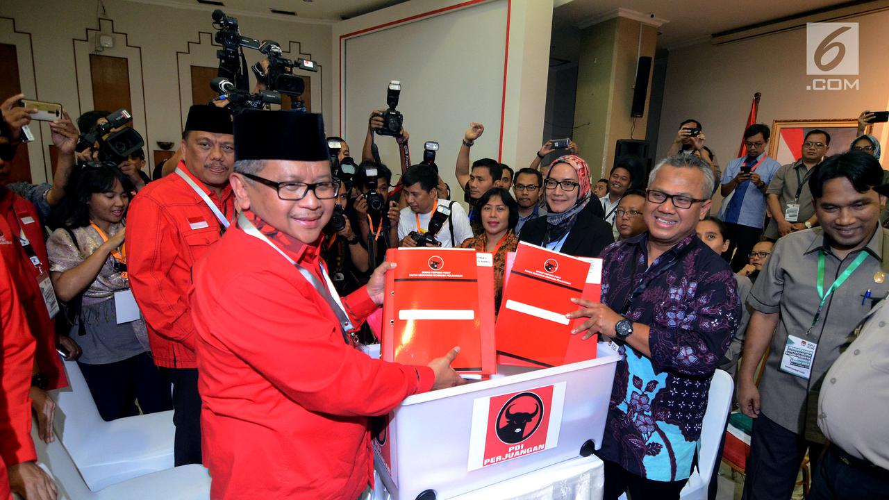 PDIP Daftar ke KPU sebagai Peserta Pemilu 2019