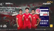 Bank Mandiri secara resmi mengumumkan program penjualan tiket pertandingan Timnas Indonesia di Kualifikasi Piala Dunia 2026. (Doc Mandiri)