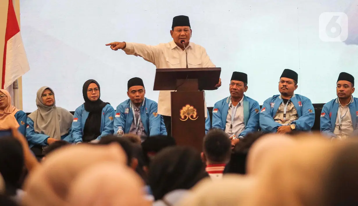 Dukungan diberikan kepada Prabowo-Gibran untuk memenangkan pemilihan Presiden dan Wakil Presiden 2024. (Liputan6.com/Angga Yuniar)