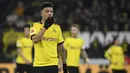 3. Jadon Sancho (Dortmund) - Sancho disinyalir akan cocok dengan permainan Klopp. Kreatifitas yang dimiliki Sancho akan membuat lini tengah Liverpool jadi lebih apik dalam membangun serangan. (AFP/Ina Fassbender)