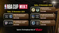 Jadwal dan Link Siaran Langsung NBA Cup 2024/2025 Matchweek 2 di Vidio
