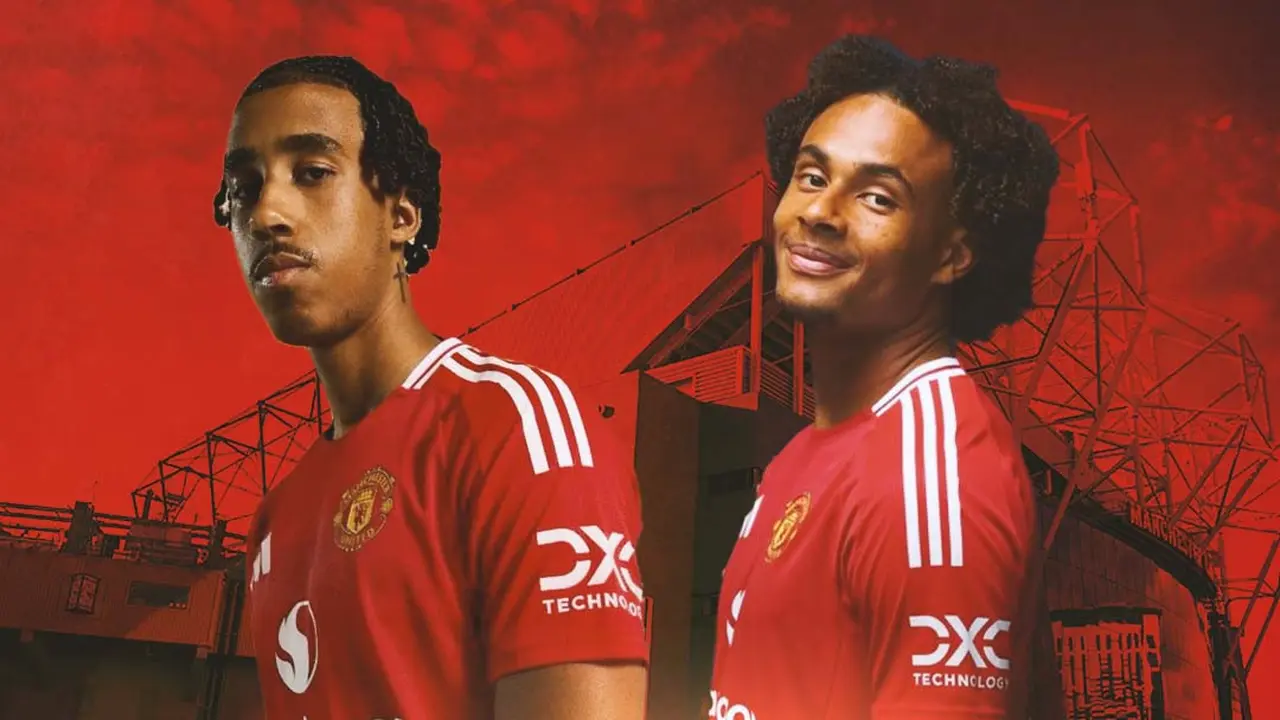 Manchester United - Leny Yoro dan Joshua Zirkzee