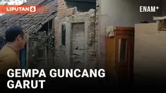 GARUT DIGUNCANG GEMPA! ATAP RUMAH AMBRUK DAN TEMBOK JEBOL